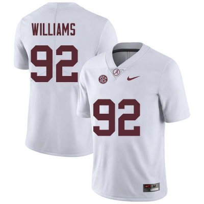 NCAA Men's Alabama Crimson Tide #92 Quinnen Williams Stitched College Nike Authentic White Football Jersey KT17B71ZD